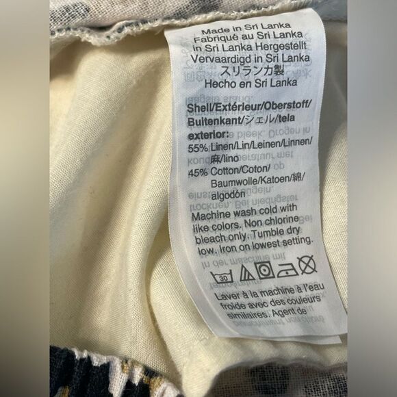 J. Crew Leopard Print Linen Blend Cuffed Ankle Pants Joggers Sz 8 - Picture 8 of 8